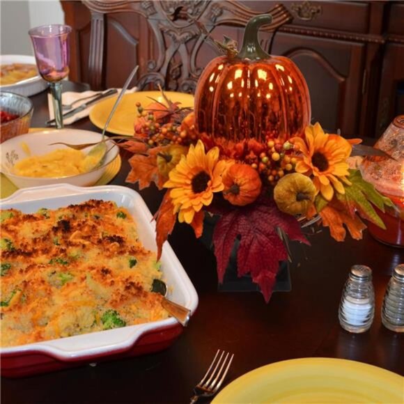 15 Inch Lighted Pumpkin Fall Table Decoration Indoor Outdoor Table - Picture 5 of 7